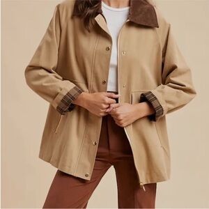 Classic Tan Utility Jacket with Brown Accents